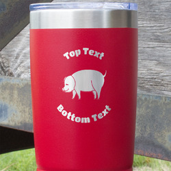Barbeque 20 oz Stainless Steel Tumbler - Red - Double Sided (Personalized)