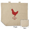 Barbeque Reusable Cotton Grocery Bag - Front & Back View