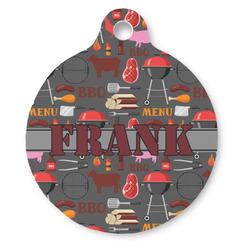 Barbeque Round Pet ID Tag (Personalized)