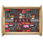 Barbeque Natural Wooden Tray - Large (Personalized)