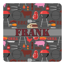 Barbeque Square Decal - Large (Personalized)