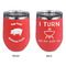 Barbeque Stainless Wine Tumblers - Coral - Double Sided - Approval