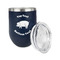 Barbeque Stainless Wine Tumblers - Navy - Double Sided - Alt View