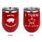 Barbeque Stainless Wine Tumblers - Red - Double Sided - Approval