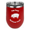 Barbeque Stainless Wine Tumblers - Red - Double Sided - Front