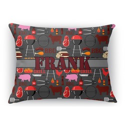 Barbeque Rectangular Throw Pillow Case - 12"x18" (Personalized)
