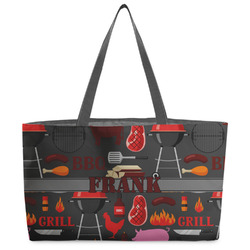 Barbeque Beach Totes Bag - w/ Black Handles (Personalized)