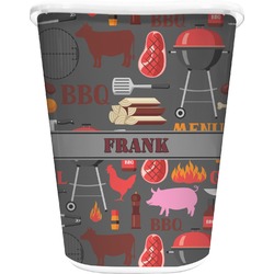 Barbeque Waste Basket - Double Sided (White) (Personalized)