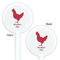 Barbeque White Plastic 5.5" Stir Stick - Double Sided - Round - Front & Back