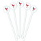 Barbeque White Plastic 5.5" Stir Stick - Fan View