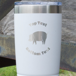 Barbeque 20 oz Stainless Steel Tumbler - White - Double Sided (Personalized)