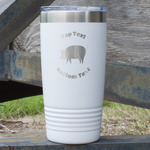 Barbeque 20 oz Stainless Steel Tumbler - White - Double Sided (Personalized)