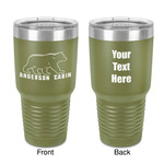 Cabin 30 oz Stainless Steel Tumbler - Olive - Double-Sided (Personalized)