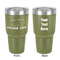 Cabin 30 oz Stainless Steel Ringneck Tumbler - Olive - Double Sided - Front & Back