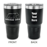 Cabin 30 oz Stainless Steel Tumbler - Black - Double Sided (Personalized)