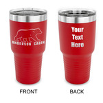 Cabin 30 oz Stainless Steel Tumbler - Red - Double Sided (Personalized)