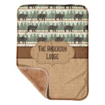 Cabin Sherpa Baby Blanket - 30" x 40" w/ Name or Text