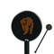 Cabin Black Plastic 5.5" Stir Stick - Round - Closeup