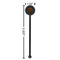 Cabin Black Plastic 5.5" Stir Stick - Round - Dimensions