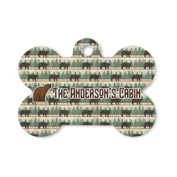 Cabin Bone Shaped Dog ID Tag - Small (Personalized)