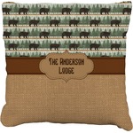 Cabin Faux-Linen Throw Pillow 16" (Personalized)