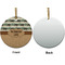 Cabin Ceramic Flat Ornament - Circle Front & Back (APPROVAL)