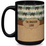 Cabin 15 Oz Coffee Mug - Black (Personalized)