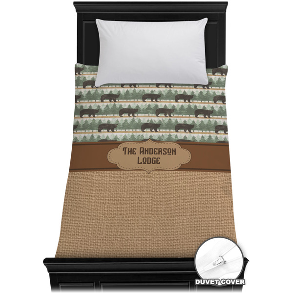 Custom Cabin Duvet Cover - Twin XL (Personalized)