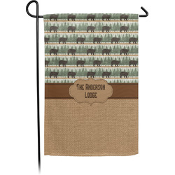 Cabin Small Garden Flag - Single Sided w/ Name or Text