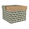 Cabin Gift Boxes with Lid - Canvas Wrapped - Large - Front/Main