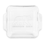 Cabin Glass Cake Dish - 8in x 8in (Personalized)