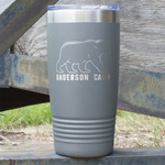 Cabin 20 oz Stainless Steel Tumbler - Grey - Double Sided (Personalized)