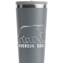 Cabin RTIC Everyday Tumbler with Straw - 28oz - Grey - Single-Sided (Personalized)