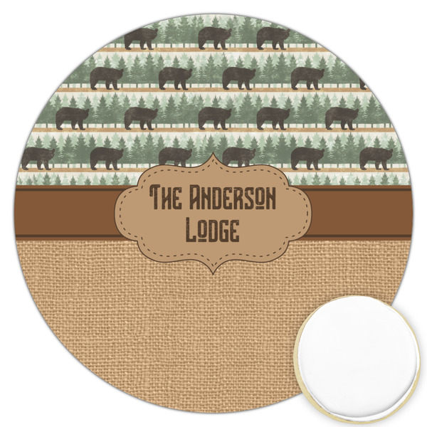 Custom Cabin Printed Cookie Topper - 3.25" (Personalized)