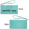 Cabin Ladies Wallets - Faux Leather - Teal - Front & Back View