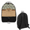 Cabin Large Backpack - Black - Front & Back View