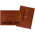 Cabin Leatherette Wallet with Money Clip (Personalized)