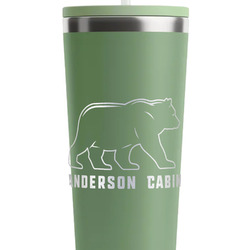 Cabin RTIC Everyday Tumbler with Straw - 28oz - Light Green - Single-Sided (Personalized)