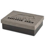 Cabin Medium Gift Box w/ Engraved Leather Lid (Personalized)