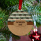 Cabin Metal Ball Ornament - Lifestyle