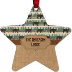 Cabin Metal Star Ornament - Double Sided w/ Name or Text