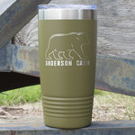 Cabin 20 oz Stainless Steel Tumbler - Olive - Double Sided (Personalized)