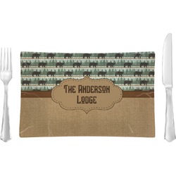 Cabin Glass Rectangular Lunch / Dinner Plate (Personalized)