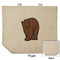 Cabin Reusable Cotton Grocery Bag - Front & Back View