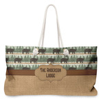 Cabin Large Tote Bag with Rope Handles (Personalized)