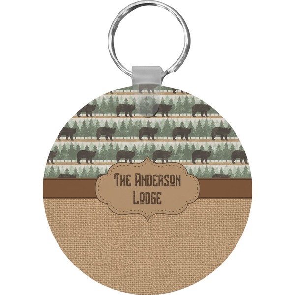 Custom Cabin Round Plastic Keychain (Personalized)