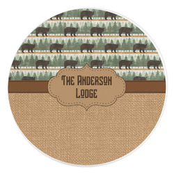 Cabin Round Stone Trivet (Personalized)