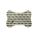 Cabin Bone Shaped Dog Food Mat (Small) (Personalized)