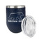 Cabin Stainless Wine Tumblers - Navy - Double Sided - Alt View