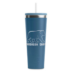 Cabin RTIC Everyday Tumbler with Straw - 28oz - Steel Blue - Double-Sided (Personalized)